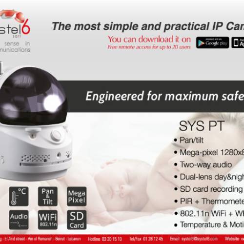 Systel6 - SYS PT Megapixel PTZ IP Camera